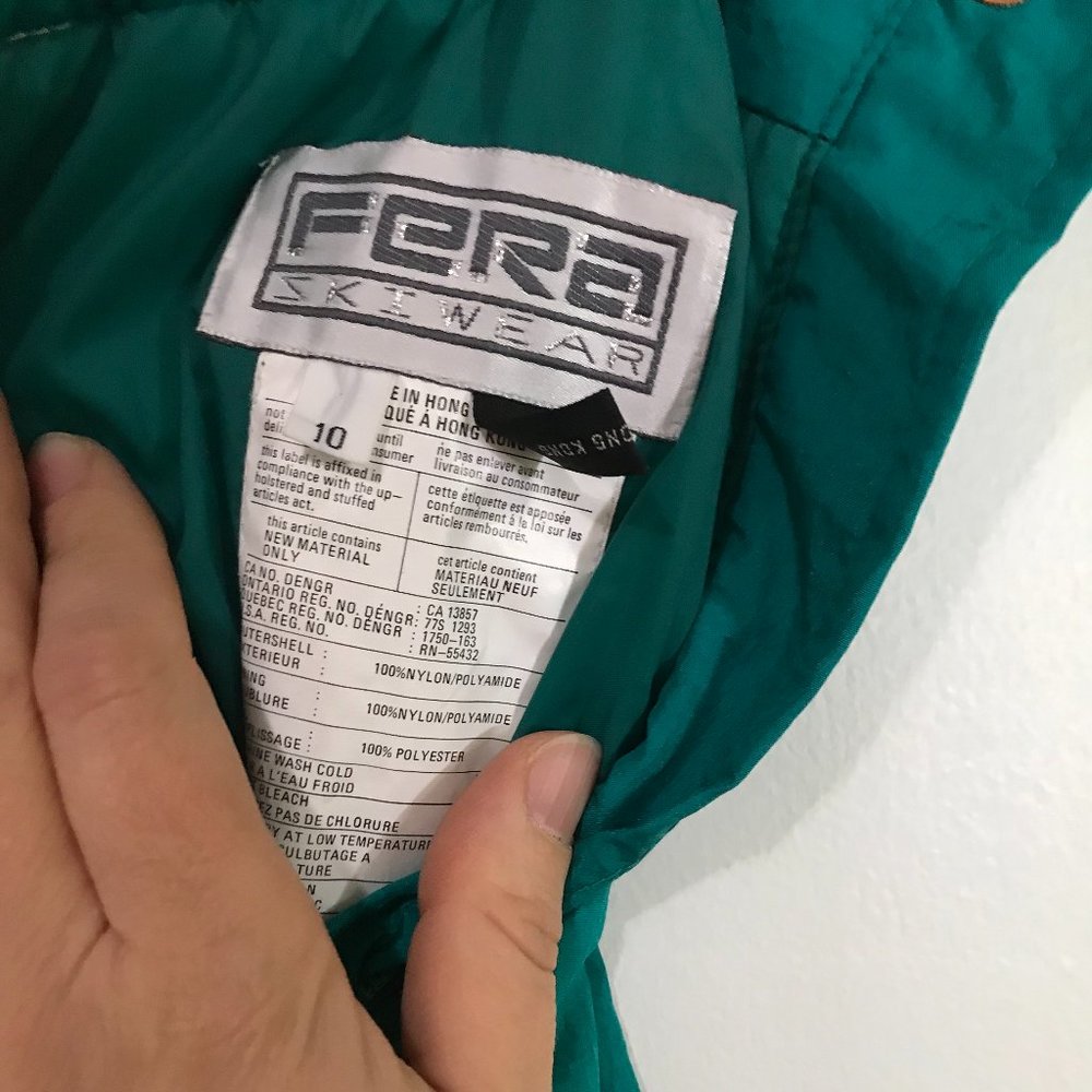 Fera Vintage Teal Ski Pants